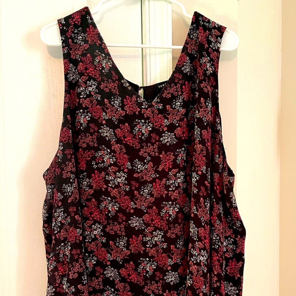 Floral chiffon double layered tank